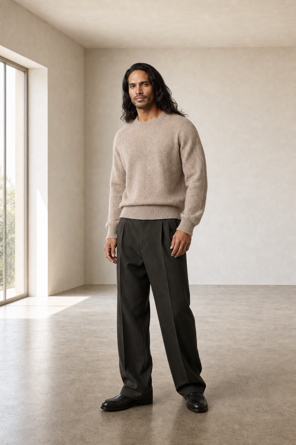 Oat Royal Alpaca Crew Neck Sweater — Kutiy